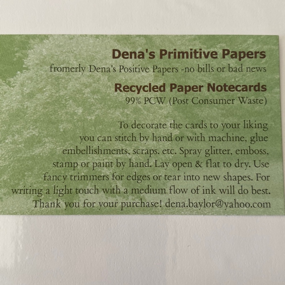 Recycled Paper Notecards Artisanal pink purple 10 + 11 envelopes - Picture 14 of 15